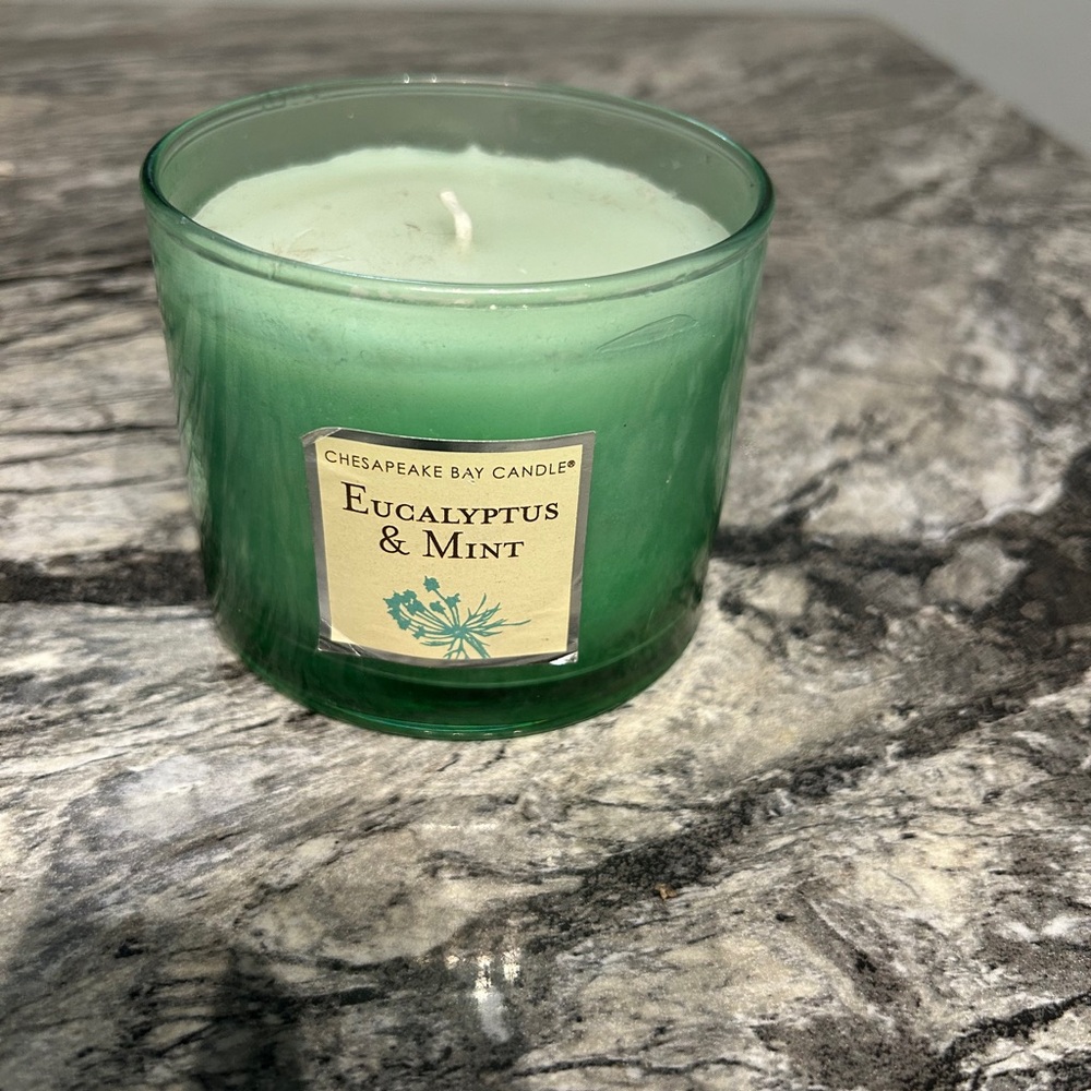 Chesapeake Bay Green Candle Holder Accents